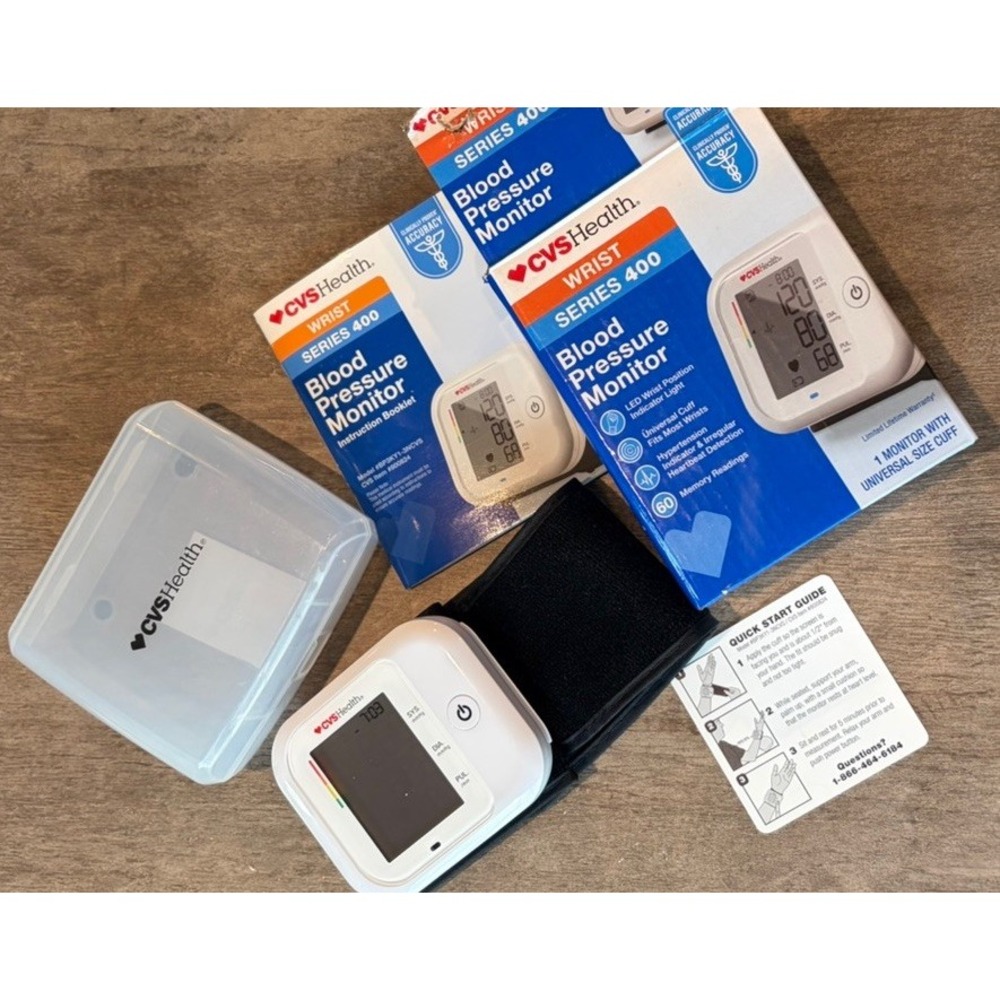 New! CVS Health Series 400 Upper Arm Blood Pressure Monitor Wrist Doctor Medical